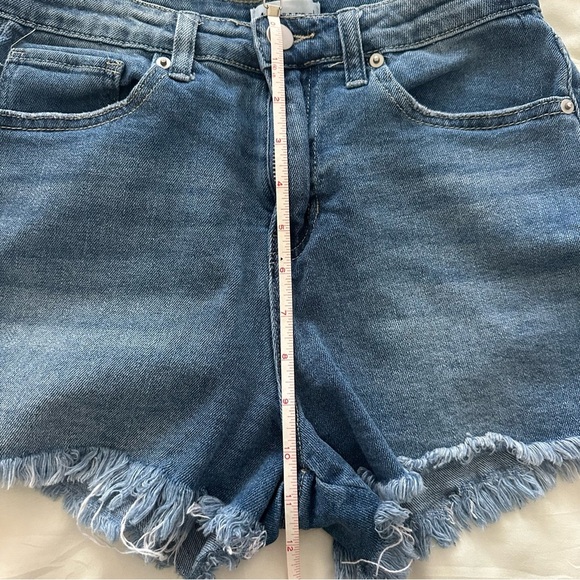 Abound Blue Jean Shorts Distressed Frayed Hem - Picture 9 of 9